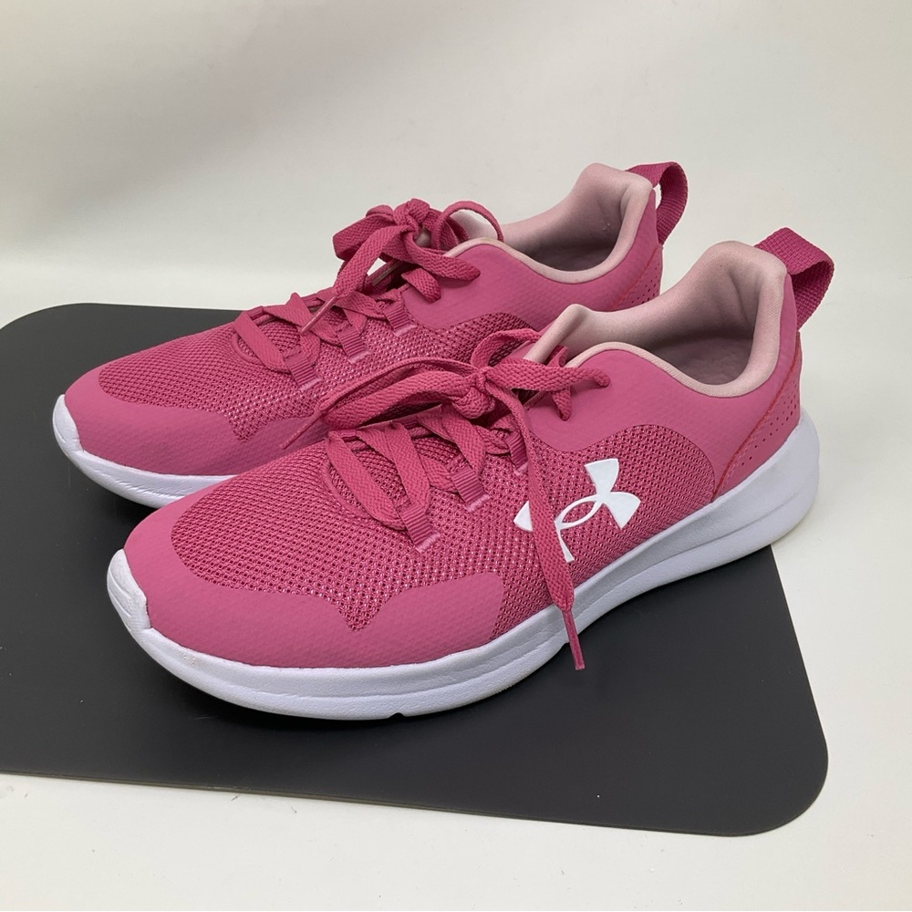 Under Armour UA Essential 9.5 Pink white Athletic Shoes